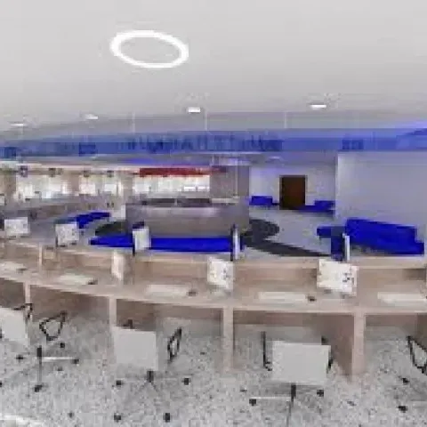 Özel üretim vezne mobilyası ve personel çalışma alanı